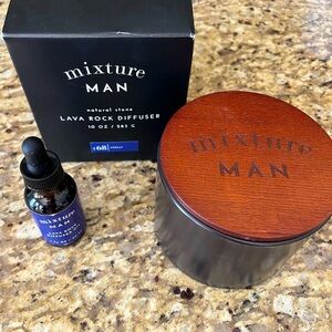 Mixture Man Natural Stone Lava Rock diffuser w No. 68 Cobalt essential oil NWT